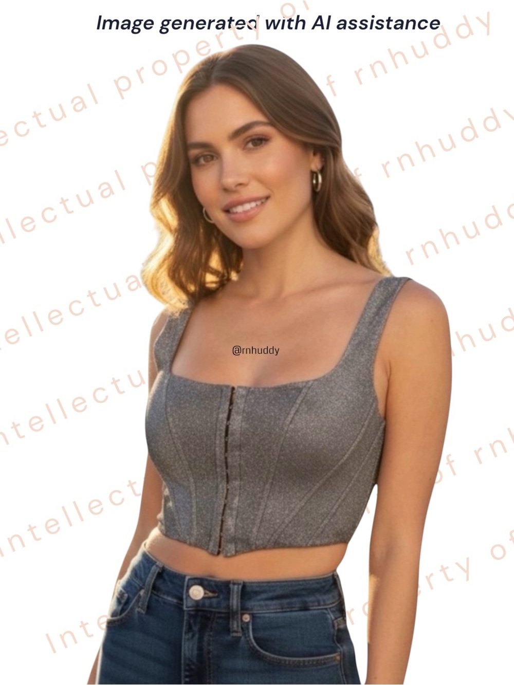 Windsor S glittery hook & eye corset